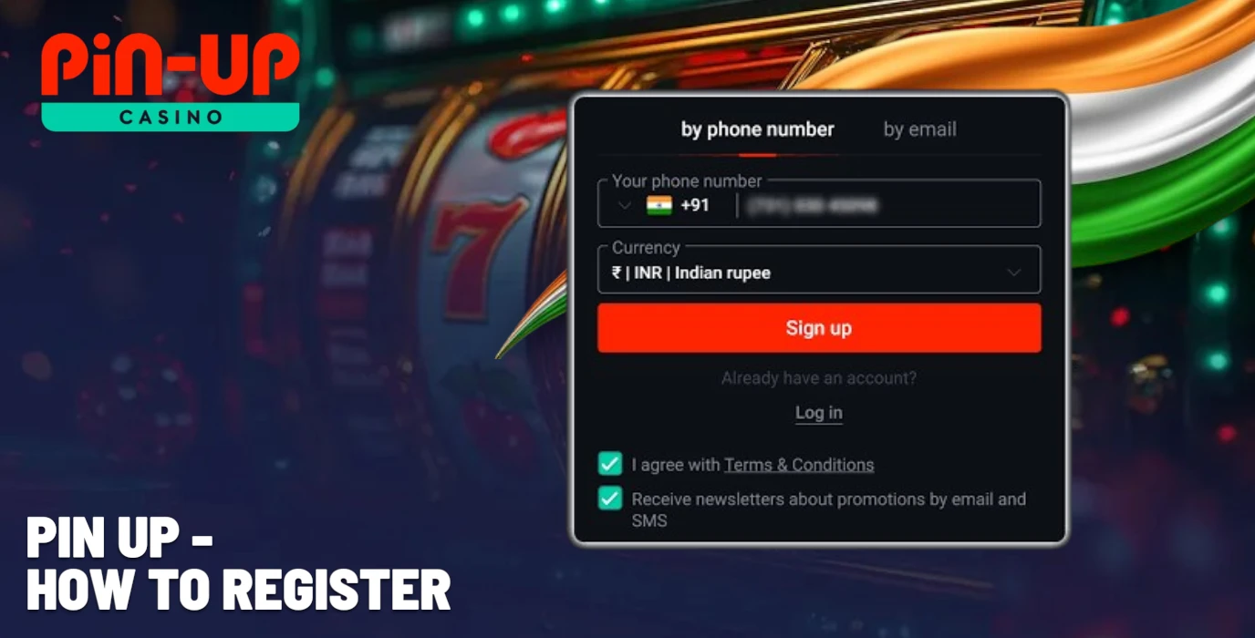 How to register on Pin-Up in India